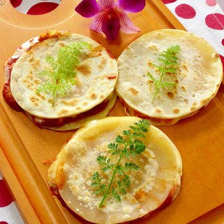 5分で簡単！餃子の皮で☆とろ〜りチーズサンド